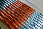 Altrex aluminium scaffolding tubes decorated with TOP decals