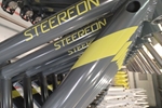 lacquered and decorated Steereon bicycle frames